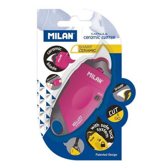 Cutter Milan cu Lama Ceramica, Sistem de Blocare si Lame Inteschimbabile, Cutter Lama Ceramica, Cutter cu Sistem de Blocare, Cutter Lame Interschimbabile, Cutter Hartie, Cutter Carton, Cutter Lame Ceramice