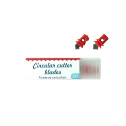 Rezerva Cutter Cercuitor Daco, 2 Buc/Set, Plastic/Metal, Rezerva Lama Cutter Circular Daco, Rezerva Cutter Rotund, Rezerve Lame Cuttere Circulare, Rezerve Lame Cuttere Cercuitoare, Lame Doua Taisuri Cercuitor, Rezerva Cutter Lucru Manual