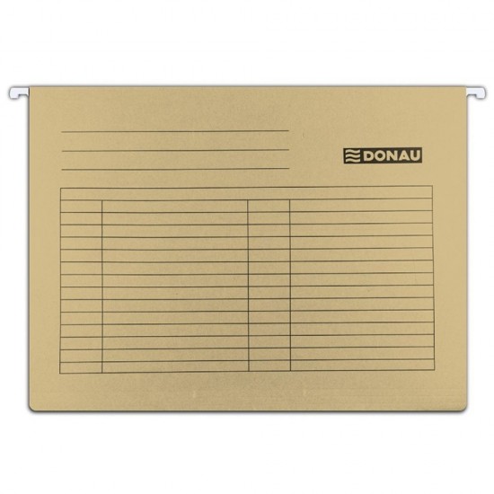 Set 5 Dosare Suspendabile A4 cu Bagheta Metalica si Eticheta, Maro,Dosare pentru Arhivare,Dosare Carton