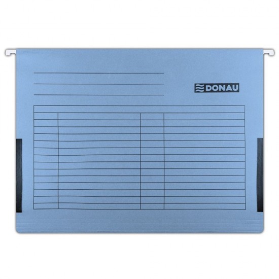 Set 5 Dosare Suspendabile A4, cu Burduf si Eticheta, Max. 400 Foi, Albastru, Dosare pentru Arhivare, Dosare Carton