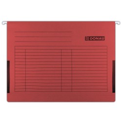 Set 5 Dosare Suspendabile A4, cu Burduf si Eticheta, Max. 400 Foi, Rosu, Dosare pentru Arhivare, Dosare Carton