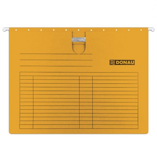 Set 5 Dosare Suspendabile A4, cu Sina si Eticheta, Max. 400 Coli, Portocaliu, Dosare pentru Arhivare, Dosare Carton