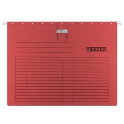 Set 5 Dosare Suspendabile A4, cu Sina si Eticheta, Max.400 Coli, Rosu, Dosare pentru Arhivare, Dosare Carton