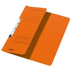 Dosar Incopciat Leitz, A4, Carton, cu Sina, Coperta 1/2, Portocaliu, Dosar cu Sina si Copci pentru Incopciat, Dosar cu Copci si Sina pentru Incopciat, Dosar cu Jumatate de Coperta pentru Incopciat, Dosar cu Coperta Partiala
