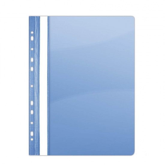Dosare din Plastic cu Sina si Multiperforatii, 10 Buc/Set, 225x305 mm, Capacitate de 200 Coli, Culoare Albastra, Dosare din Plastic DONAU, Dosar din Plastic pentru Documente, Dosar cu Sina Si Multiperforatii