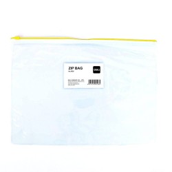 Mapa de Protectie A4 Tip Zip Deli, Buzunar pentru Carti de Vizita, Material PVC de 180 Microni, Galben, Mapa Protectie Documete cu Fermoar, Mapa Protectie Hartii, Mapa Deli Protectie cu Fermoar, Mapa Protectie Galben