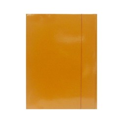 Set 10 Mape A4 cu Elastic din Carton Plastifiat, Portocaliu, Mapa pentru Documente, Mapa pentru Organizat, Mapa pentru Depozitare