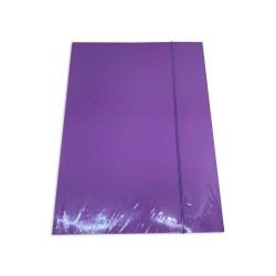 Set 10 Mape cu Elastic din Carton Plastifiat, Mov, Mapa pentru Documente, Mapa pentru Organizat, Mapa pentru Depozitare