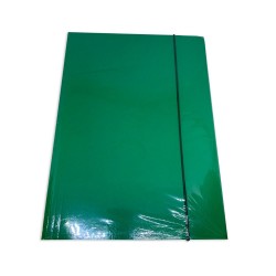 Set 10 Mape A4 cu Elastic din Carton Plastifiat,Verde, Mapa pentru Documente, Mapa pentru Organizat, Mapa pentru Depozitare