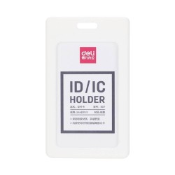 Ecuson Vertical pentru Carduri Deli, Silicon, 54x90 mm, Alb, Ecuson Carduri, Ecuson Legitimatie, Ecusoane Verticale, Ecusoane Carduri, Ecusoane Legitimatie, Ecuson Alb, Ecusoane Albe, Ecusoane pentru Carduri, Ecuson pentru Carduri, Ecuson cu Rama