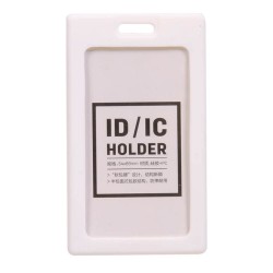 Ecuson Vertical din Silicon pentru Carduri Deli, 54x90 mm, Alb, Capsa si Snur, Ecuson Carduri, Ecuson Legitimatie, Ecusoane Verticale, Ecusoane Carduri, Ecusoane Legitimatie, Ecuson Alb, Ecuson cu Snur, Ecuson cu Capsa, Ecusoane Albe