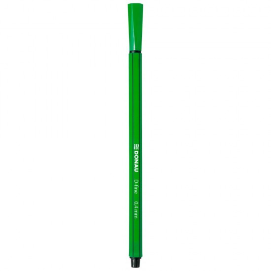 Fineliner cu scriere de 0.4 mm, 10 Buc/Set, Corp Hexagonal, Verde, Instrumente de Scris, FineLinere DONAU, Pixuri DONAU