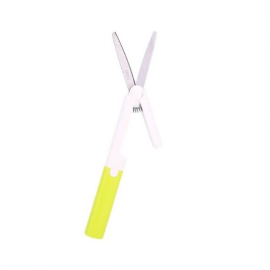 Foarfeca Portabila cu Protectie Deli Vivid, Verde, 12 cm, Foarfeca Scolara Portabila cu Protectie, Foarfeci Portabile, Foarfece Portabile, Foarfeca Compacta, Foarfeci Compacte, Foarfece Compacte, Foarfeca cu Protectie pentru Scoala