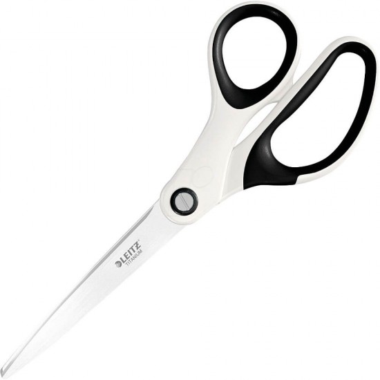 Foarfeca Leitz Wow, 20.5 cm, Lama Titan si Inox, Grip Ergonomic, Alb Metalizat, Foarfeca de Birou, Foarfeca pentru Birou, Foarfeca Birou, Foarfece de Birou, Foarfece pentru Birou, Foarfece Birou, Foarfeci de Birou, Foarfeci pentru Birou