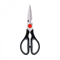 Foarfeca Multifunctionala Bucatarie cu Grip Deli, 21 cm, Neagra, Foarfeca Multifunctionala, Foarfeca Multifunctionala pentru Bucatarie, Foarfeca Multifunctionala pentru Bucatarie cu Grip, Foarfeca Multifunctionala din Material Inoxidabil