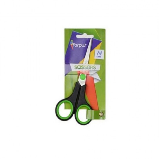 Foarfeca FORPUS,14 cm, Lama din Otel Inoxidabil, Maner Plastic cu Grip Cauciucat, Foarfece FORPUS, Foarfeca din Otel cu Maner din Plastic, Foarfeca de Birou, Foarfece Universale, Foarfeci din Otel, Foarfeca pentru Hartie si Carton