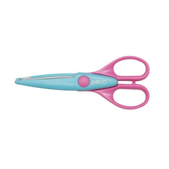 Set 12 Foarfeci DACO Zig-Zag, 16.5 cm, Multicolor, Foarfece Lucru Manual, Foarfece DACO Scrapbooking, Foarfece DACO cu Modele pentru Felicitari, Foarfeca Daco  Zig Zag, Foarfeca cu Lame cu Modele, Foarfeca pentru Hartie si Carton