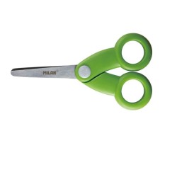 Foarfeca MILAN School, 12.3 cm, Lama Otel Inoxidabil, Verde, Foarfece Lucru Manual, Foarfece MILAN Scoala, Foarfece MILAN pentru Craft, Foarfeca Universala, Foarfeca de Birou, Foarfeca pentru Hartie si Carton