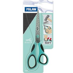 Foarfeca de Birou MILAN, Turcoaz, Lungime 20.5 cm, Foarfeca MILAN, Foarfece Birou, Foarfece, Foarfeci Birou, Foarfeca, Foarfeca Universala, Foarfeca de Birou, Foarfeca pentru Hartie si Carton