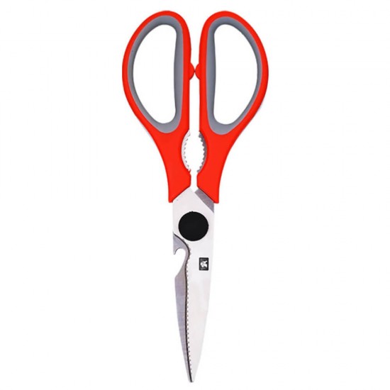  Foarfeca DELI Clasic, Lama Otel Inoxidabil, Manere Ergonomice Rosii, 210 mm, 1 Buc, Foarfeca Standard, Foarfeca de Birou, Foarfeca pentru Birou, Foarfeca Hartie, Foarfeca Plastic, Foarfeca pentru Carton, Foarfeca Maner Ergonomic, Foarfeca Lama din Otel