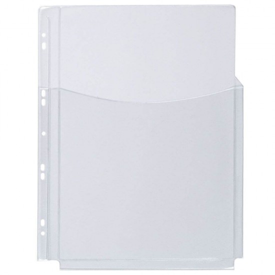 Set 5 Folii 3/A4 de Protectie Documente pentru Catalog, 249x313 mm,Tip Cristal, 180 MIC, Transparente, Folie pentru Protectie Documente Q-CONNECT, Folii Protectie Documente Catalog, Folii din Plastic pentru Catalog, Folii Transparente Tip Cristal