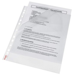 Set 100 Folii Protectie Documente A4 Esselte, 105 Microni, Deschidere Speciala, Folie Protectie Documente, Folii pentru Documente, Folii Transparente Protectie, Folie pentru Documente, Folie Transparenta Protectie, Folie Transparenta Documente