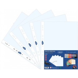 Set 100 Folii Protectie Documente A4 Daco Regal, Margine Multiperforata pentru Arhivare, Set Folii Protectoare, Folii Protectie A4, Folie Protectie pentru Indosariere, Folie de Protectie pentru Coala A4, Set Folii de Protectie Foi A4 Set 100 Folii Protectie Documente A4 Daco Regal, Margine Multiperforata pentru Arhivare, Set Folii Protectoare, Folii Protectie A4, Folie Protectie pentru Indosariere, Folie de Protectie pentru Coala A4, Set Folii de Protectie Foi A4