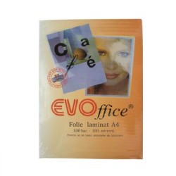 Folie Laminat A4 EVOffice, Dimensiune 216x303 mm, 100 MIC, 100 Coli/Top - Folie pentru Laminarea Hartiei Folie Laminat A4 EVOffice, Dimensiune 216x303 mm, 100 MIC, 100 Coli/Top - Folie pentru Laminarea Hartiei