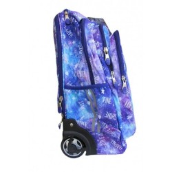 Ghiozdan Tip Troller Majewski, Fete, 3 Compartimente, 2 Buzunare, TB-01, Galaxy Girl, Gama St. Right, Albastru