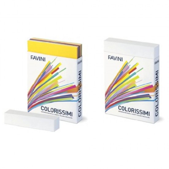 Hartie Cartonata FAVINI Prisma, 200 Coli/Top, 50x70 cm, 220 g/m², Multicolor, Hartie Cartonata Color, Hartie Groasa Colorata la Set, Top Coli Colorate Cartonate, Top Hartie Colorata, Foi Cartonate, Hartie Cartonata Colorata