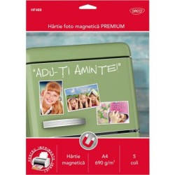 Hartie Foto Magnetica A4 DACO, 5 Coli/Top, 690 g/m², pentru Imprimanta Ink-Jet, Hartie Foto, Hartie Foto Magnetica, Hartie Foto A4, Hartie Foto Lucioasa, Hartie Foto Glossy, Hartie Foto Ink-Jet, Hartie Fotografica, Hartie Foto Daco, Hartie Tip Foto