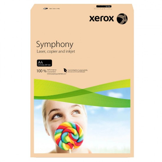 Carton Copiator A4 Xerox Symphony, Salmon Pal, 250 Coli/Top, 160 g/m², Carton, Carton pentru Birou, Copiator Carton, Carton A4, Carton Xerox, Carton Copiator A4, Carton Imprimanta, Carton de Imprimanta, Carton pentru Imprimanta 