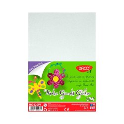 Set 10 Coli Hartie Gumata Glitter Autoadeziva A4 Daco Art, Alb, Hartie cu Sclipici, Coli Autoadezive Sclipici, Hartie cu Sclipici, Hartie Decorativa, Hartie pentru Decoratiuni, Hartie Sclipici Autoadeziva, Hartie Autoadeziva Sclipici