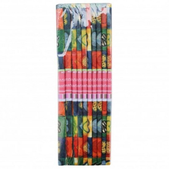 Hartie Creponata Imprimata DACO, 50x200 cm, 10 Buc/Set, Model Inimioare, Multicolor, Hartie Creponata, Hartie pentru Decorat, Set Hartie Creponata, Rola Hartie Creponata Colorata, Role Hartie Creponata, Foi Hartie Creponata, Hartie Colorata Creponata