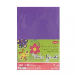Hartie Gumata DACO, 20x30 cm, 10 Coli/Top, Mov, Hartie Gumata, Hartie Gumata pentru Scoala, Hartie Gumata Mov, Coala Gumata, Coala Gumata Mov, Hartie Decorativa, Rechizite Scolare