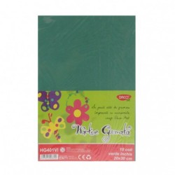 Hartie Gumata DACO, 20x30 cm, 10 Coli/Top, Verde Inchis, Hartie Gumata, Hartie Gumata pentru Scoala, Hartie Gumata Verde, Coala Gumata, Coala Gumata Verde, Hartie Decorativa, Rechizite Scolare