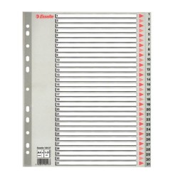 Index A4 Maxi Esselte, cu 31 Separatoare, Plastic, Gri, Index de Plastic cu Separatoare 1-31, Index de Plastic cu Separatoare Numerotate, Index de la 1 la 31, Index Arhiva, Index Dosar, Index Caiet Mecanic, Index Organizare