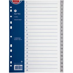 Separatoare din Plastic A4 Noki, Tip 1-20, 11 Perforatii, Separator Noki pentru Indosariere, Separator Noki pentru Documente, Separatoare Simple din Plastic