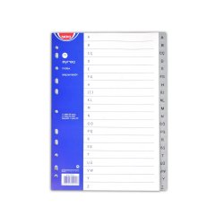 Separatoare din Plastic A4 Noki, Tip A-Z, 11 Perforatii, Separator Noki pentru Indosariere, Separator Noki pentru Documente, Separatoare Simple din Plastic