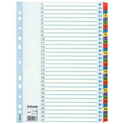 Separatoare Index din Carton Esselte Mylar, A4, Tip Index 1-31, Taste Laminate, Multicolor, Separator Index, Separatoare Carton Index, Separatoare Esselte, Separatoare Esselte Mylar, Separatoare Index Multicolor, Despartitoare din Carton 