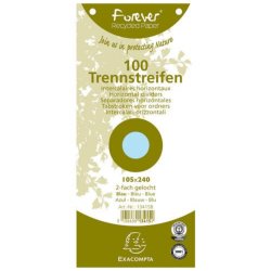 Set 100 Separatoare din Carton Exacompta, 105x204 mm, Albastru, Separatoare din Carton, Separatoare Carton, Separatoare Exacompta, Separatoare Biblioraft, Separatoare Dosare, Separatoare Caiet Mecanic, Separatoare Exacompra Carton