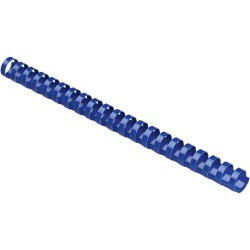 Inele din Plastic pentru Indosariere EVOffice, Dimensiune 16 mm, Capacitate 145 Coli, 100 Buc/Bax, Culoare Albastru, Spirale din Plastic de Legat