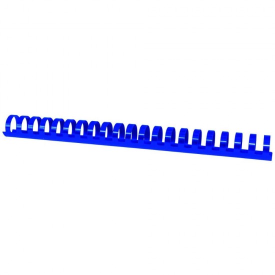 Inele din Plastic pentru Indosariere EVOffice, Dimensiune 25 mm, Capacitate 240 Coli, 50 Buc/Bax, Culoare Albastru, Spirale din Plastic de Legat