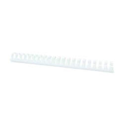 Inele din Plastic pentru Indosariere EVOffice, Dimensiune 28 mm, Capacitate 270 Coli, 50 Buc/Bax, Culoare Alb, Spirale din Plastic de Legat