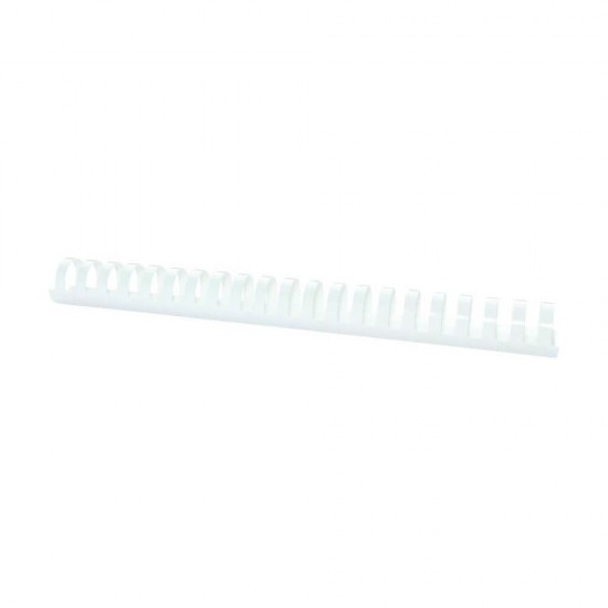 Inele din Plastic pentru Indosariere EVOffice, Dimensiune 28 mm, Capacitate 270 Coli, 50 Buc/Bax, Culoare Alb, Spirale din Plastic de Legat