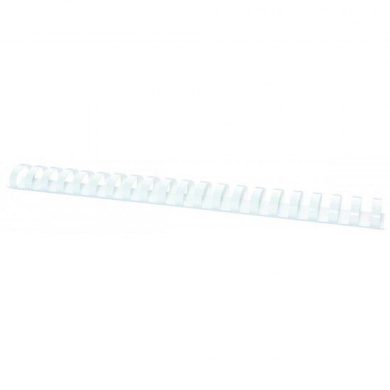 Inele din Plastic pentru Indosariere EVOffice, Dimensiune 32 mm, Capacitate 300 Coli, 50 Buc/Bax, Culoare Alb, Spirale din Plastic de Legat