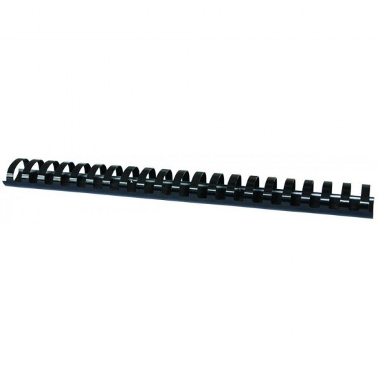 Inele din Plastic pentru Indosariere EVOffice, Dimensiune 32 mm, Capacitate 300 Coli, 50 Buc/Bax, Culoare Negru, Spirale din Plastic de Legat