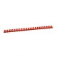 Inele din Plastic pentru Indosariere EVOffice, Dimensiune 8 mm, Capacitate 45 Coli, 100 Buc/Bax, Culoare Rosu, Spirale din Plastic de Legat