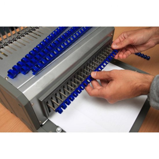 Set 100 Inele Indosariere Ecada, 16 mm, Plastic, Albastru, Inele de Plastic pentru Indosariere, Set Inele Indosariere, Inel Indosariere, Bagheta Indosariere cu Inele, Inele pentru Indosariere, Inele Plastic pentru Indosariere, Inele Plastic Indosariere