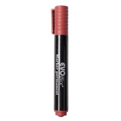 Marker Permanent EVOffice cu Varf Tesit, Culoarea Rosu - Instrumente de Scris Marker Permanent EVOffice cu Varf Tesit, Culoarea Rosu - Instrumente de Scris